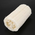 Natural loofah sponge, cylindrical shape, for bathroom, 10 x 6 cm